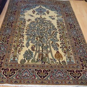 Very Fine Persian Kashan Carpet Wool&Silk 225cm x 143cm Hand knotted