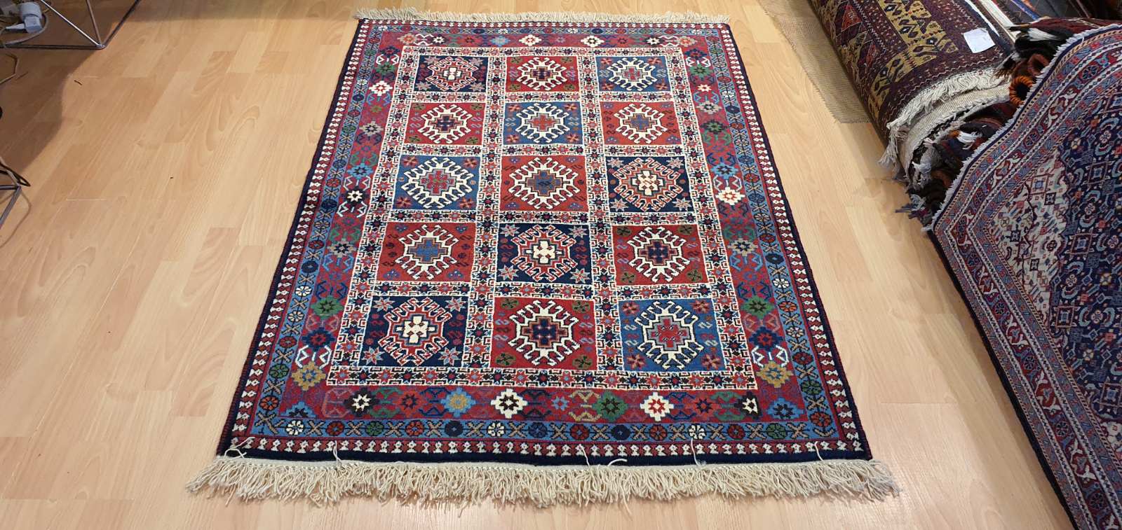 Very Fine Persian Yalemeh Carpet 150cm x 100cm Hand Knotted