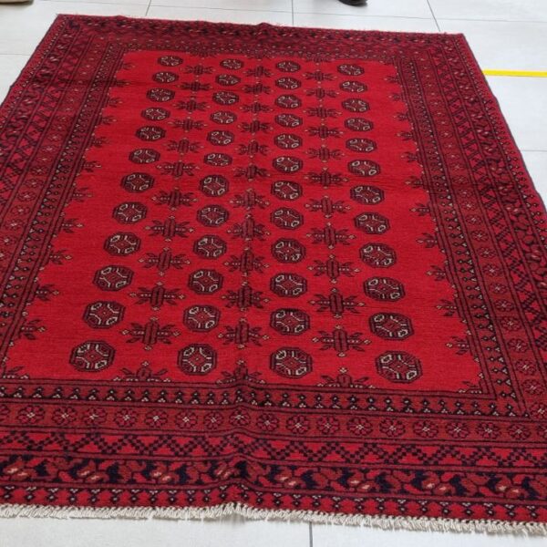 Afghan Turkaman Carpet 250cm x 164cm Hand Knotted