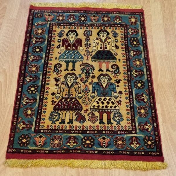 Very Fine Persian Khorasan Carpet 90cm x 66cm Hand Knotted