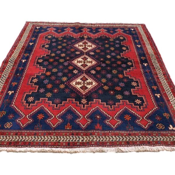 Persian Afshar Carpet 222cm x 167cm Hand Knotted