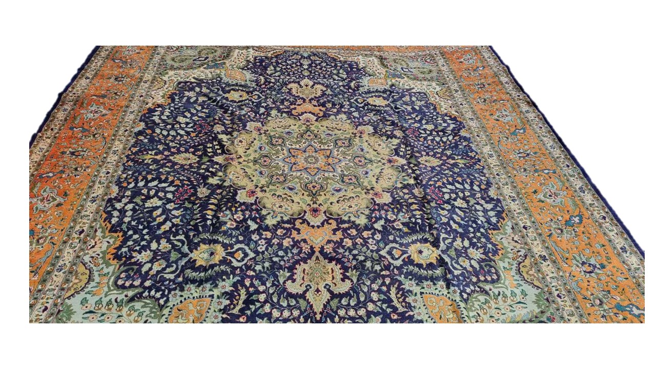 Very Fine Persian Tabriz Carpet 382cm x 300cm Hand Knotted - Image 3