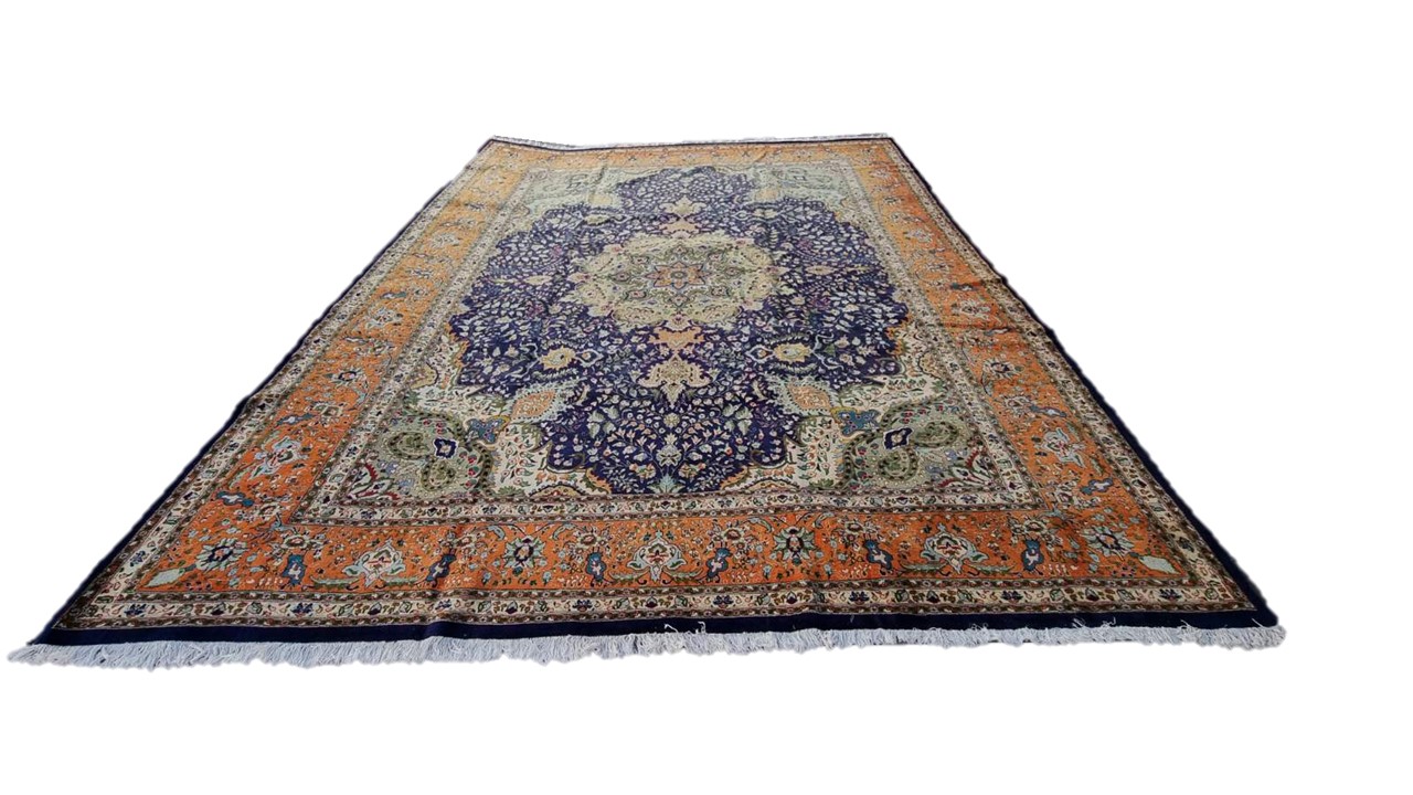 Very Fine Persian Tabriz Carpet 382cm x 300cm Hand Knotted - Image 6