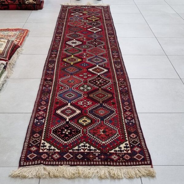 Very Fine Persian Yalemeh Carpet 407cm x 85cm  Hand Knotted
