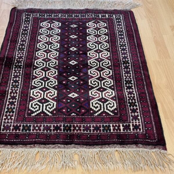 Persian Turkaman Carpet 125cm x 88cm Hand Knotted