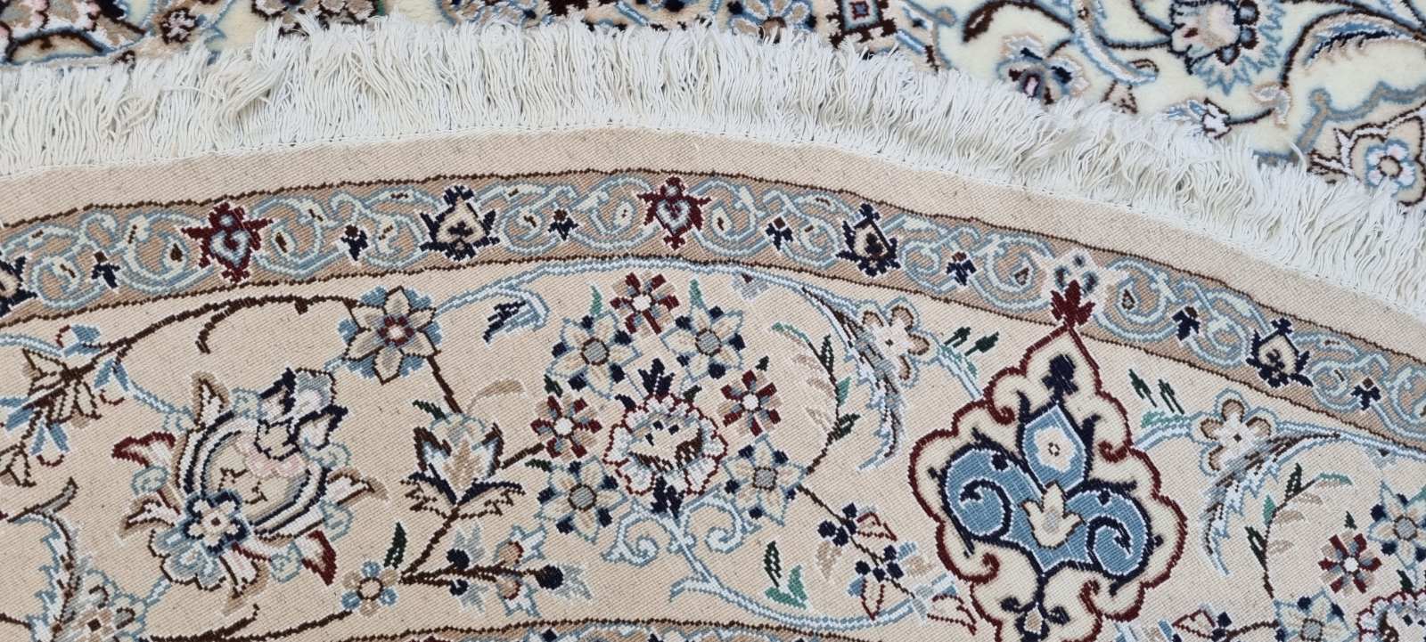 Very Fine Persian Nain Carpet 244cm x 244cm Hand Knotted - Image 6