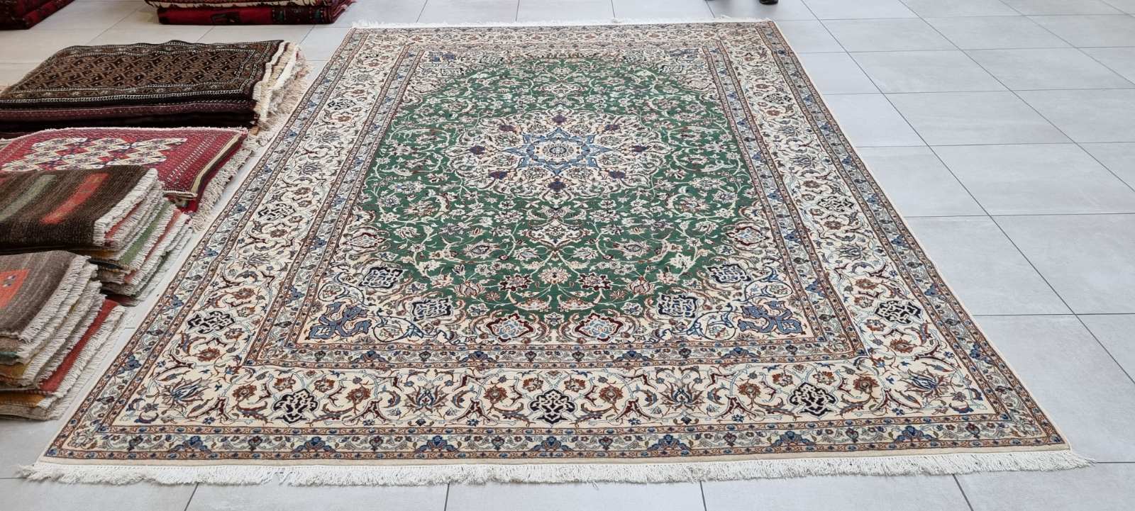 Very Fine Persian Nain Carpet 355cm x 250cm Hand Knotted