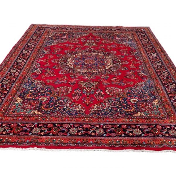 Persian Mashhad Carpet – 342cm x 245cm Hand-Knotted