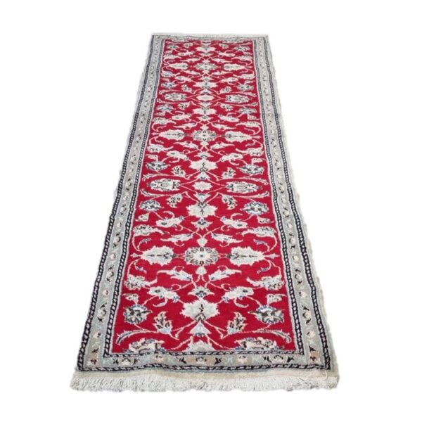 Persian Nain Carpet 280cm x 73cm Hand Knotted