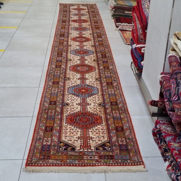 Very Fine Persian Kurdi Carpet 580cm x 86cm Hand Knotted