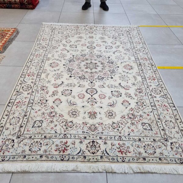 Persian Nain Carpet 240cm x 153cm Hand Knotted