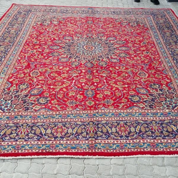 Vintage Persian Kashmar Carpet – 395cm x 295cm Hand Knotted