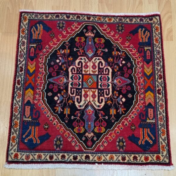 Very Fine Persian Qashqai Carpet 60cm x 60cm Hand Knotted