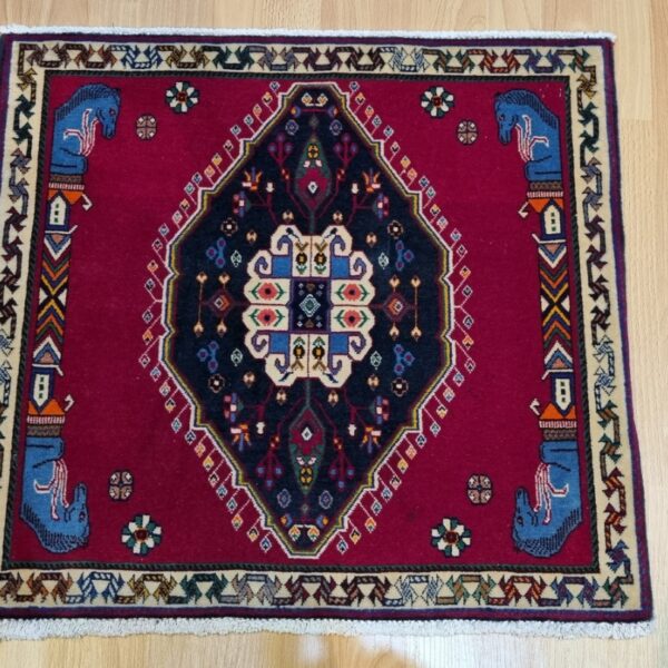 Very Fine Persian Qashqai Carpet 60cm x 60cm Hand Knotted