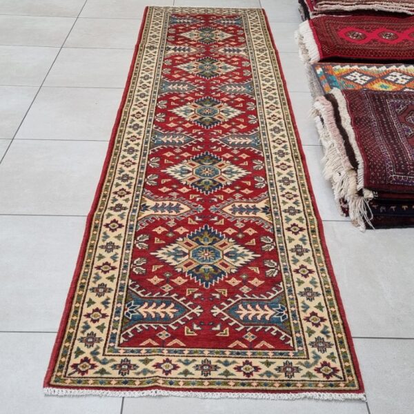 Afghan Kazak Carpet 350cm x 80cm Hand Knotted