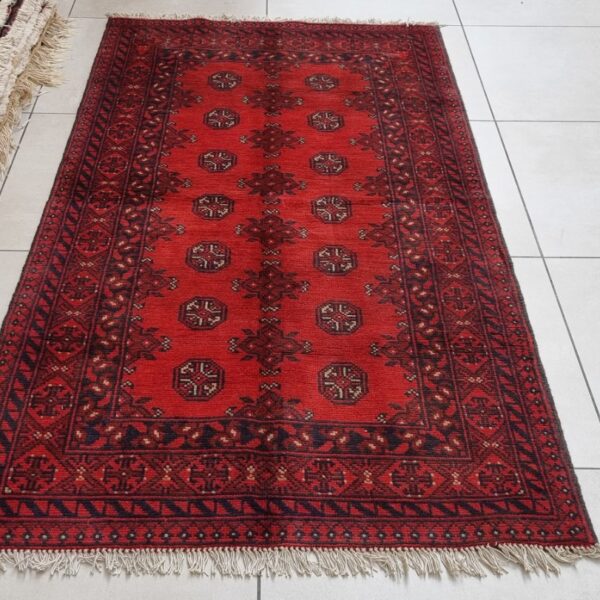 Afghan Turkaman Carpet 196cm x 102cm Hand Knotted
