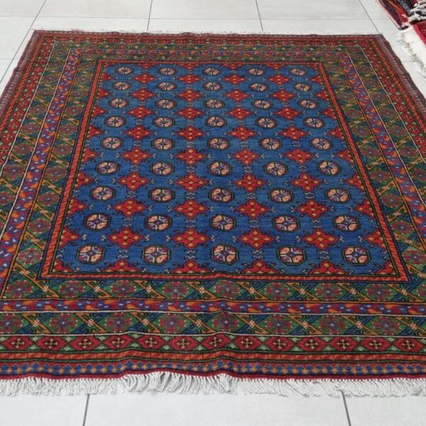 Afghan Turkaman Carpet 233cm x 177cm Hand Knotted