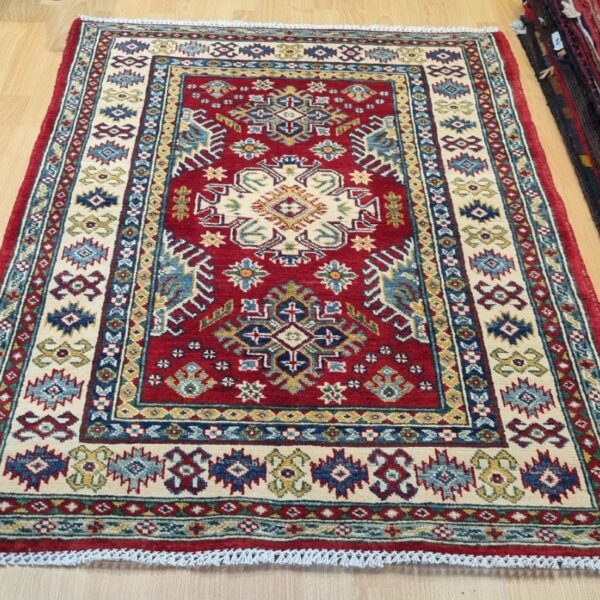 Afghan Kazak Carpet 143cm x 100cm Hand Knotted