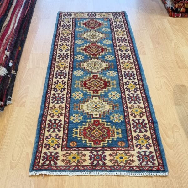Afghan Kazak Carpet 185cm x 64cm Hand Knotted