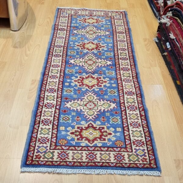 Afghan Kazak Carpet 179cm x 64cm Hand Knotted