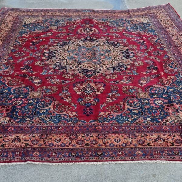Persian Sabzevar Carpet 370cm x 296cm Hand-Knotted