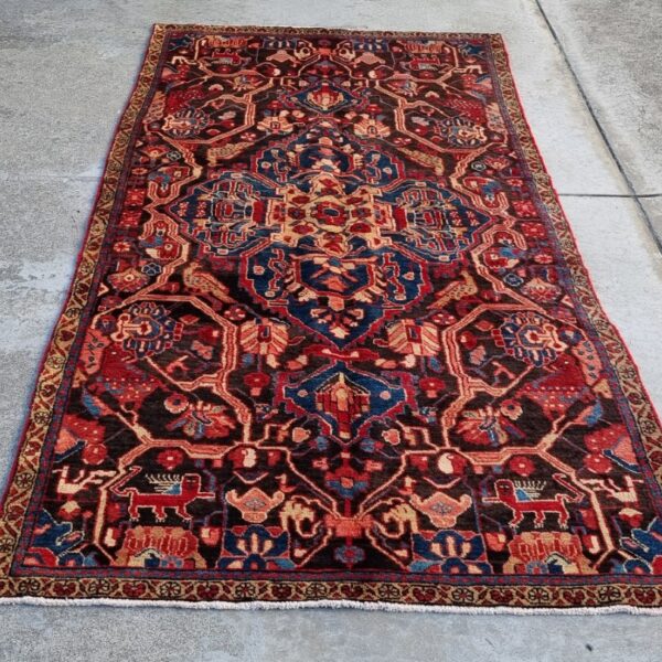 Persian Hamadan Carpet 250cm x 123cm Hand Knotted