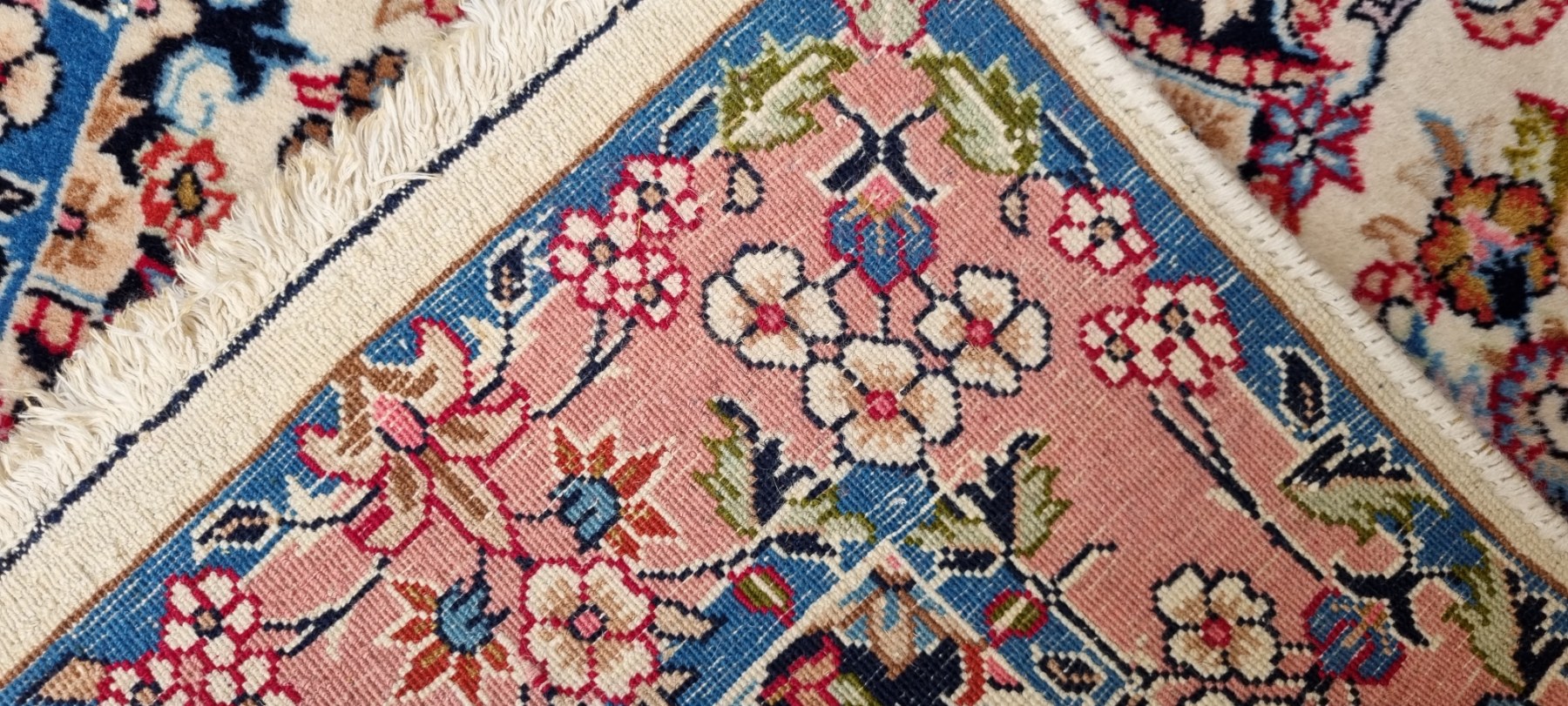 Persian Kashan Carpet 333cm x 80cm Hand Knotted - Image 4