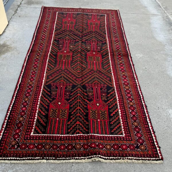 Vintage Persian Kurdi Carpet 285cm x 128cm Hand Knotted