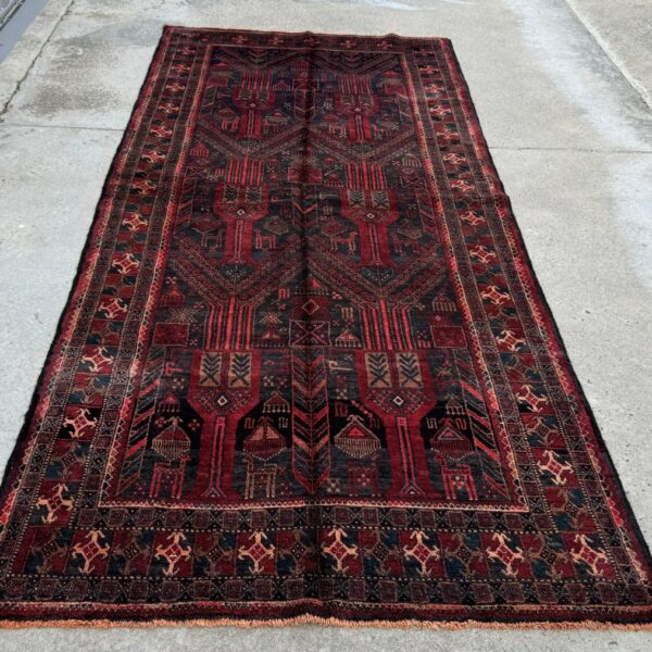 Vintage Persian Kurdi Carpet 298cm x 130cm Hand Knotted