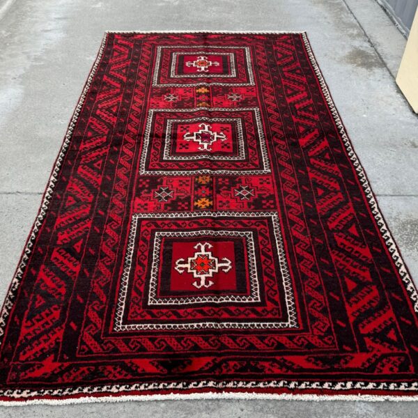 Vintage Persian Kurdi Carpet 268cm x 134cm Hand Knotted
