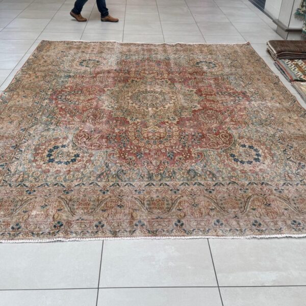 Vintage/Overdye Style Persian Carpet 383cm x 293cm Hand Knotted