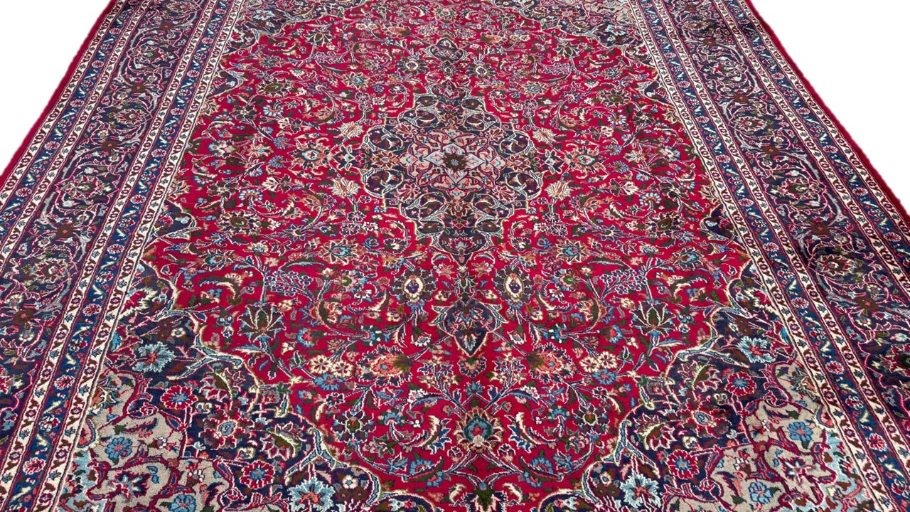 Vintage Persian Kashmar Carpet – 388cm x 295cm Hand Knotted - Image 3