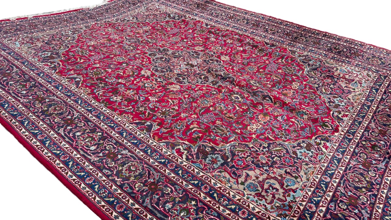 Vintage Persian Kashmar Carpet – 388cm x 295cm Hand Knotted - Image 2