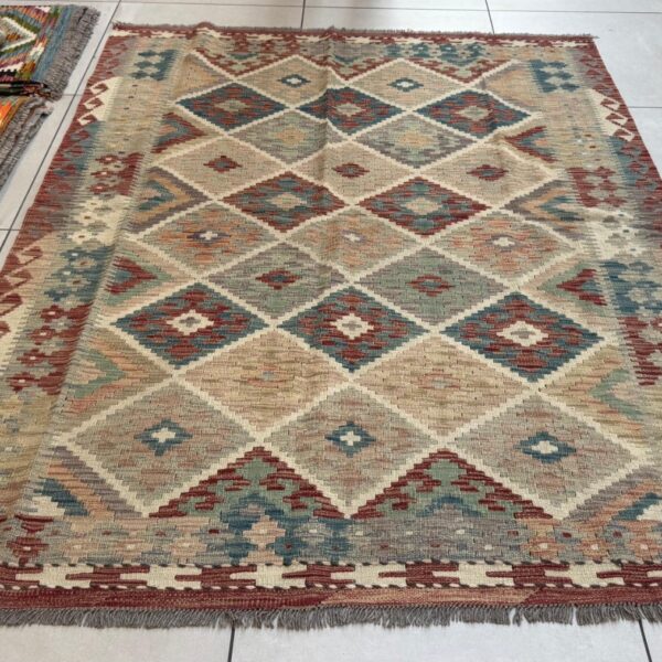 Afghan Chobi Kilim 188cm x 150cm Hand Made