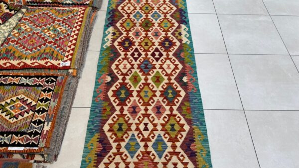 Afghan Chobi Kilim 298cm x 88cm Hand Made - Image 2