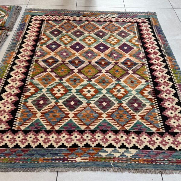 Afghan Chobi Kilim 196cm x 156cm Hand Made