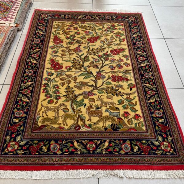 Very Fine Persian Qum Carpet 165cm x 105cm Hand Knotted