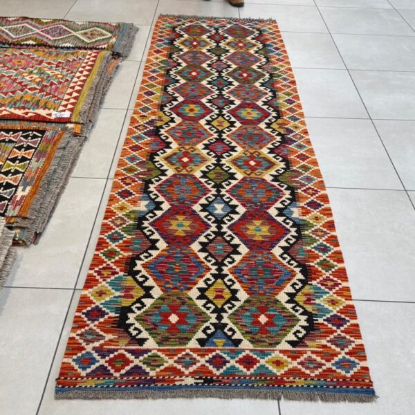Afghan Chobi Kilim 293cm x 83cm Hand Made