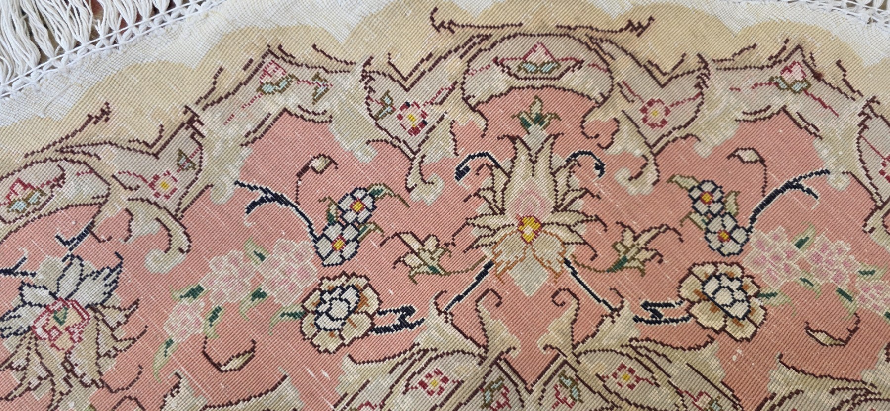 Very Fine Persian Tabriz Carpet 152cm x 152cm Hand Knotted - Image 5