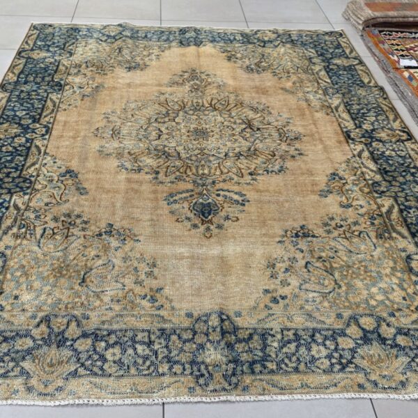 Vintage/Overdye Style Persian Carpet 304cm x 218cm Hand Knotted