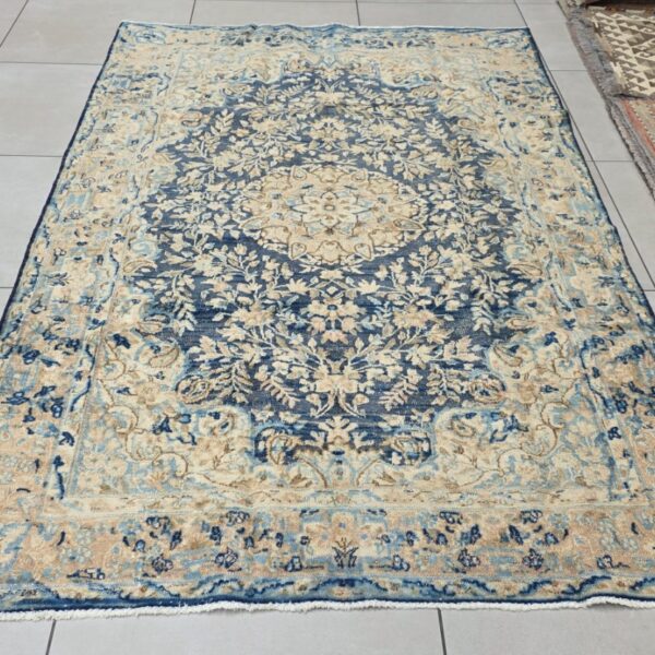 Vintage/Overdye Style Persian Carpet 244cm x 145cm Hand Knotted