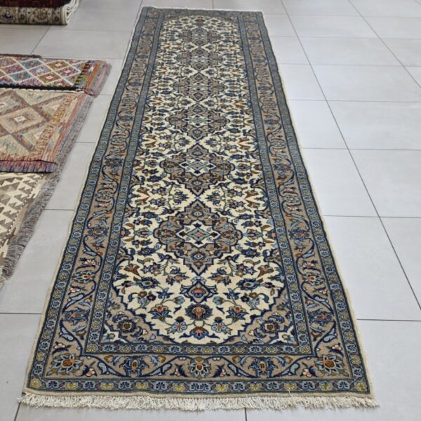 Persian Kashan Carpet 405cm x 100cm Hand Knotted
