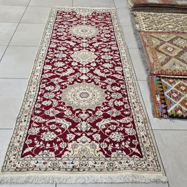 Persian Nain Carpet 270cm x 88cm Hand Knotted