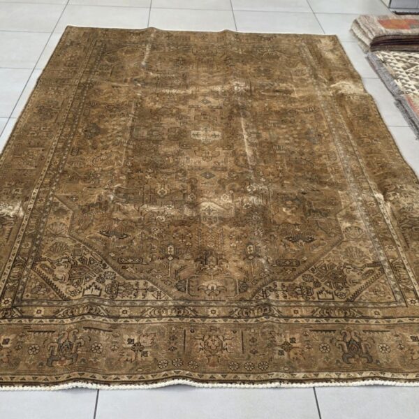 Vintage/Overdye Style Persian Carpet 300cm x 188cm Hand Knotted