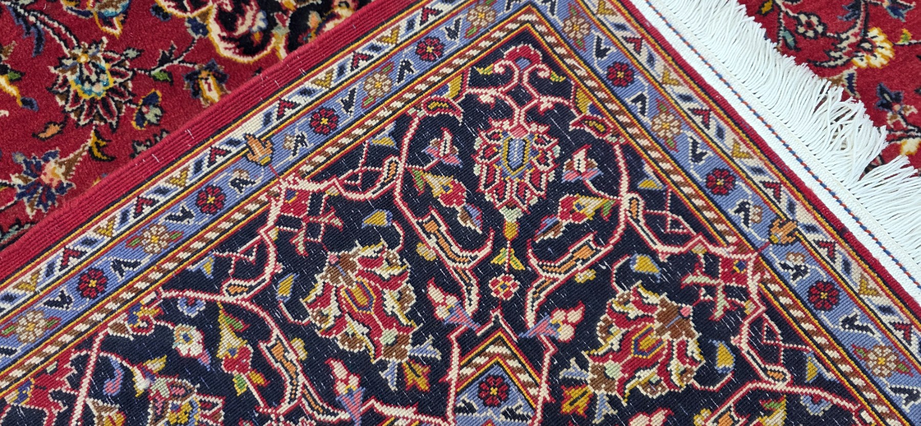 Very Fine Persian Kashan Carpet 233cm x 147cm Hand knotted - Image 7