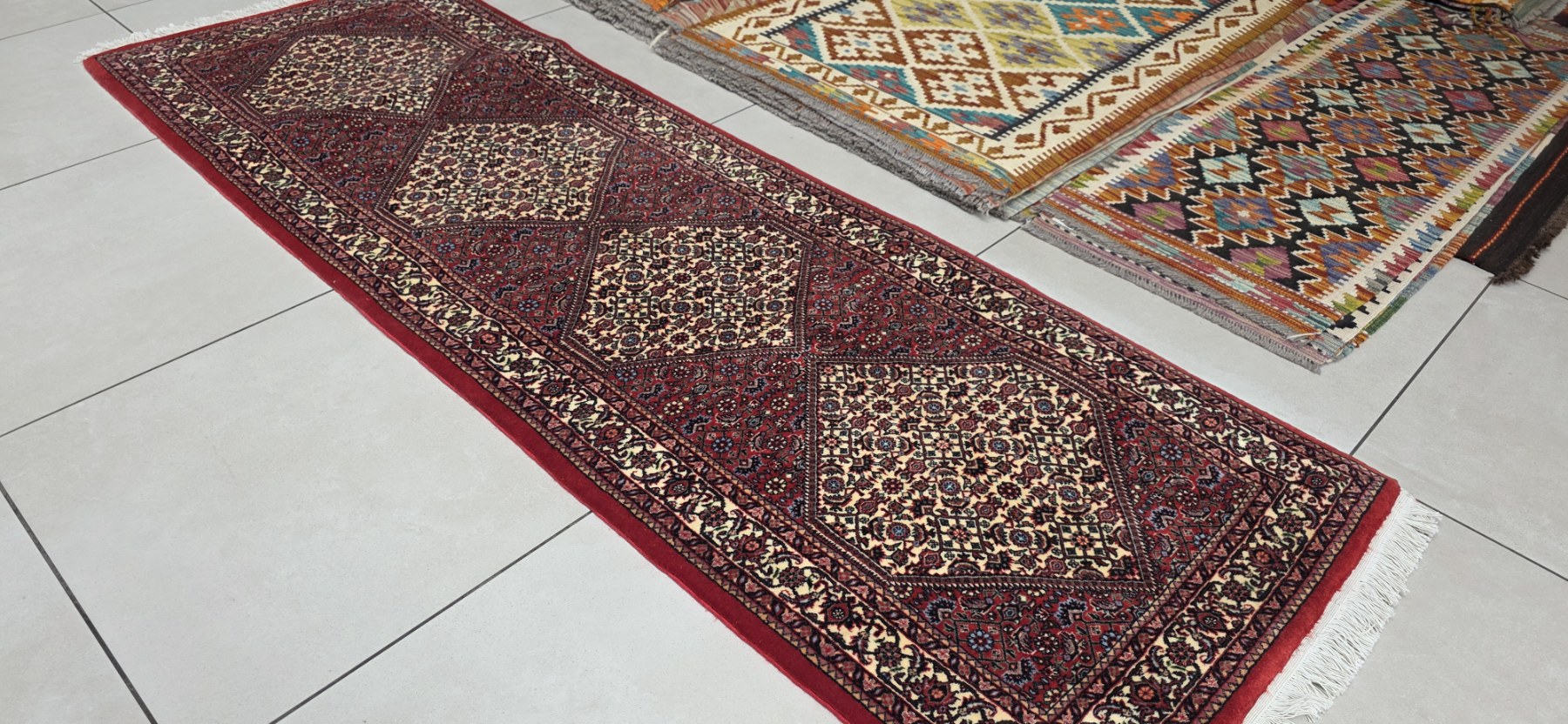 Very Fine Persian Bidjar Carpet 230cm x 77cm Hand knotted - Image 2