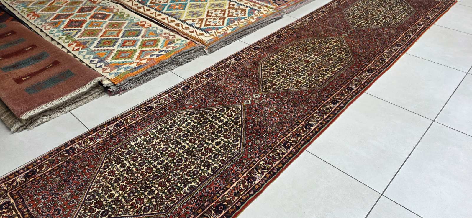 Very Fine Persian Bidjar Carpet 365cm x 87cm Hand knotted - Image 5