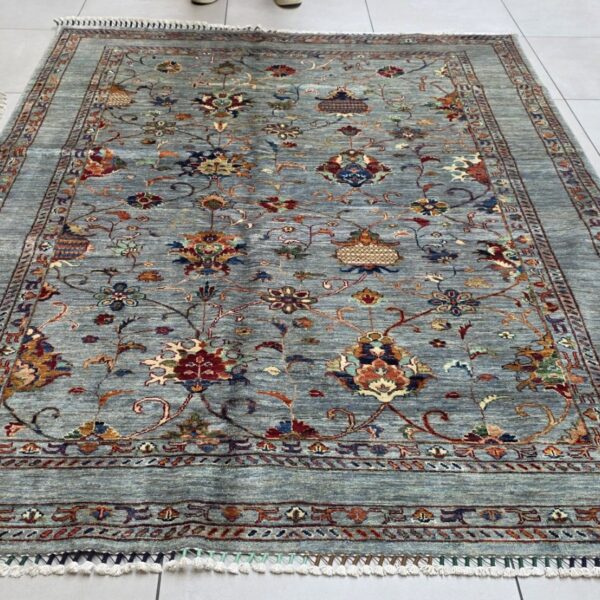 Very Fine Afghan Chobi Carpet 246cm x 181cm Hand Knotted