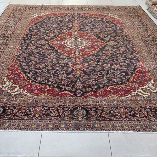 Vintage Persian Kashan Carpet 380cm x 295cm Hand Knotted