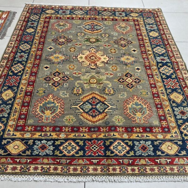 Afghan Kazak Carpet 204cm x 146cm Hand Knotted
